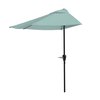 Pure Garden 9ft Half Umbrella with Base, Dusty Green 50-LG1045